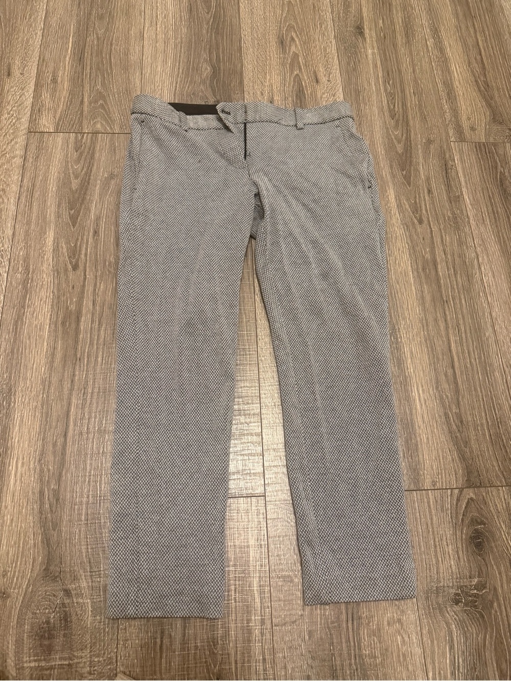 Theory Houndstooth Pants Classic Skinny Cropped Made in USA Size 4